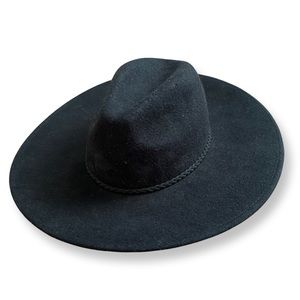 100% Wool Black Anthropologie Hat